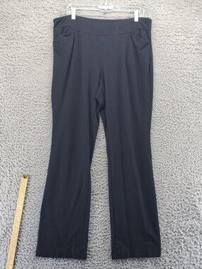 Pure Jill Pants Womens Large Black Straight Style Machine Wash Pima Cotton Blend